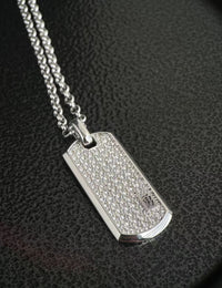 "Stone Faced" Tag Necklace